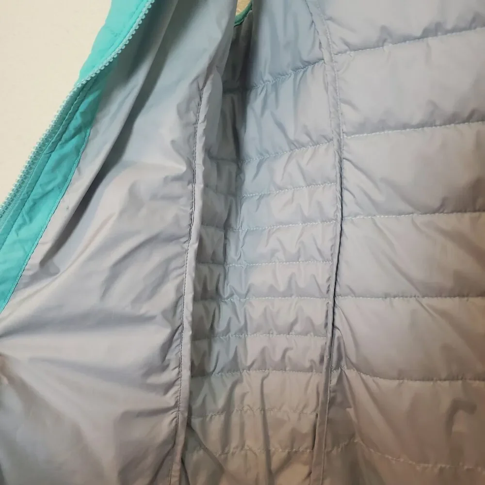 The North Face Girls XL/TG (18) Aqua Blue Puffer Vest Insulated Jacket